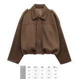 Women's 2025 New Bat Sleeve Loose-Fitting Velvet Bomber Jacket Jacket