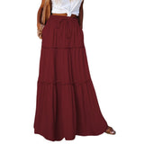 2025 Women's Summer New Wood Ear Layered Skirt High Waist Tight With Lotle Side Skirt