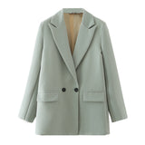 2025 Women's Jacket Jacket Spring And Autumn Classic Repair Trend Two Buckle 23 Color Suit