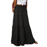 2025 Women's Summer New Wood Ear Layered Skirt High Waist Tight With Lotle Side Skirt