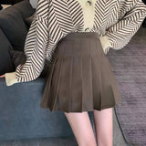 Short Skirts 100-Fold Skirt Women Autumn And Winter High-Waisted Small College Style Half-Dress Summer Skirt Large Size A Word Thin Lattice Skirt