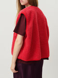 Sleeveless Short-Edose Vest 2025 New Casual Wind Loose Double Pocket Single Row Buckle Top