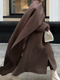 Autumn And Winter New Scarf Neckline Plus Long Hair Coat 2025 Fashion Lady's Coat