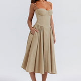 Women's French Elegant Retro Dopamine Wearing Sling Dress