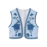 New Embroidered Open Tao 2025 Vest National Style Summer Multi-Color Vest Women's Clothing