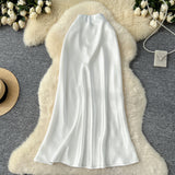 High-Grade Sensed With The Frontal Half-Dress Woman 2025 New Light Luxury High-Rise Thin A-Word Bag With A Long Skirt With A Long Tail