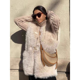 Women's Clothing 2025 New Fashion Faux Fur Warm Vest Vest