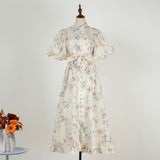 Summer Court Style High Design Feeling Heavy Industry Nail Drill Short Sleeve Single Buckle Dress + Sling