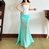 2025 Summer Women's New Black Sexy One-Word Shoulder Zipper Short Outer Wearing Thin Vest
