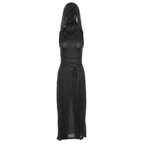 2025 Summer Fashion Trend Women's New Hooded Loose Under The Fork Personality Dress