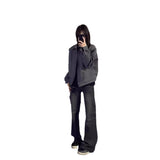 Vintage Short Jacket Men's And Women's Spring And Autumn Cushion Shoulder Suit Collar Pilot Fashion Niche Baseball Suit Coat