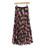 New Tight Waist High Waist Crums Sweet A-Shaped Skirt Women's Long Print 100-Fold Skirt
