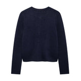 Women's 2025 New Fashion Gold Buckle Knitted Coat