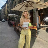 Z Spring And Summer New Striped Loose Shirt 3217253 Pajamas Trousers 6929414