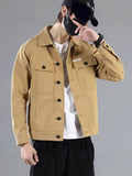 Fashion Denim Jacket Men's Spring And Autumn Korean Version Of The Loose Tide Branded Baggy Jacket Large-Size Yellow Denim Clothes