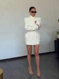 Sweet And Shredded Flower Slim Thin Blazer Small Fragrant Style High-End Sense 2025 New Autumn