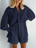 Autumn 2025 Women's Shirt T-Shirt T-Shirt Bubble Sleeve Temperament T-Shirt Shorts Commuting Casual Set