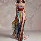 2025 New Sexy Bosom Print Color Dress Dress Dress Dress