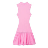 Slim-Backless Sleeveless Dress Floral Bud Dress With Thin Short Skirt Summer New