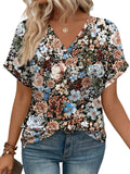 2025 New Women's Dress Casual Round Neck Striped Multi-Color Short-Sleeved Overseas Hot T-Singing T-Shirt