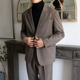 Korean Version Of The Small Autumn And Winter Coat Casual Top Men's Suit Korean Version Of The Trendy Free Men's Suit Top Dress