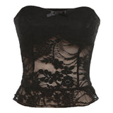 2025 Spring Fashion Trend Women's New Shoulder Repair Exposed Umbilly Lace With A Small Vest