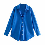 2025 Street Fashion New Women's Clothing City Autumn Multi-Color V-Neck Casual Shirt