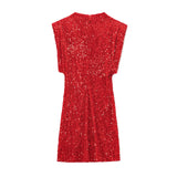 Women's Explosion Design Design Slender Sleeveless Slender Shoulder Slid Dress