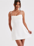 2025 Women's Suspension Sleeveless Wapped Chest Dress Back Zipper