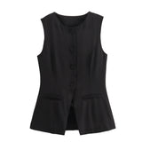 Women's Clothing 2025 Summer New Women's Four-Color Fashion Repair Vest + Shorts Suit Women