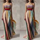 2025 New Sexy Bosom Print Color Dress Dress Dress Dress