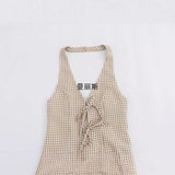 2025 Summer New Women's Decoration Bare Back Hanging Neck Sling Dress