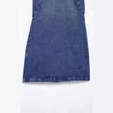 2025 Summer New Women's Sleeveless Body Sexny-Backed Neck Denim Dress
