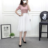 Net Yarn Skirt Women's Summer Long A Skirt High Waist 100 Folding Skirt 2025 Thin Soft Hanging Yarn Skirt