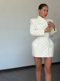 Sweet And Shredded Flower Slim Thin Blazer Small Fragrant Style High-End Sense 2025 New Autumn
