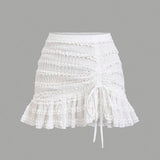 2025 100-Fold Skirt Women's New Dress With White Half-Dress Korean Version Of The College Style Skirt A Skirt