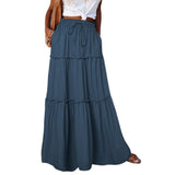 2025 Women's Summer New Wood Ear Layered Skirt High Waist Tight With Lotle Side Skirt