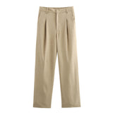 Spring 2025 New Women's Double Pocket Coat Top + Pants Suit