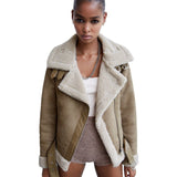 Women's Clothing 2025 New Large-Clip Women's Style Thick Locomotive Leather Fur Coat