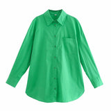 2025 Street Fashion 14 Color Urban Women With Pocket Shirt Casual Autumn Shirt