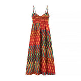 Women's Clothing 2025 Hot New Holiday Fashion Fashion Print Slingsed Flute Dress