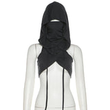 Autumn 2025 Fashion Trend Women's New Hooded Umbilized Body Personality With Small Vest