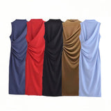 Flavored Midi Dress 2025 Spring/Summer Banquet Sleeveless Dresses In The Long Dress