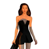 Spring 2025 Fashion Trend Women's New One-Word Collar Chest Bare Back Sexy Dress