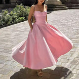 Women's French Elegant Retro Dopamine Wearing Sling Dress