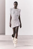 Women's Explosion Design Design Slender Sleeveless Slender Shoulder Slid Dress
