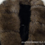 Women's Clothing 2025 Autumn And Winter 2025 New Collar Imitation Artificial Hair Tie Belt Repair Coat Coat Long Sleeve