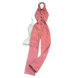 Summer Denim Panties Femininity Hanging Neck Sleeveless Backs High Waist Slimmed Denim Jumpsuit
