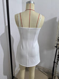 2025 Women's Suspension Sleeveless Wapped Chest Dress Back Zipper