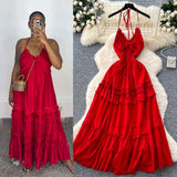 Holiday Wind Two Sets Of 2025 New Sling Folded Wide Leg Jumpsuit + Straight Short Sleeve Open-Sleeved Shirt Shirt Female Trend